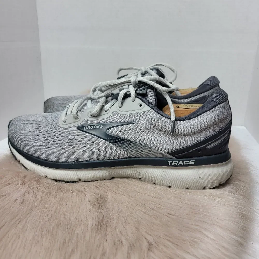 Brooks Trace 1 MeGray Running Comfort 1103641D097 Men's Sneaker Shoes Size 10